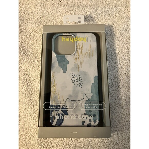heyday Apple iPhone 12 Pro Max & 13 Pro Max Phone Case - Abstract Floral Blue - Picture 1 of 4